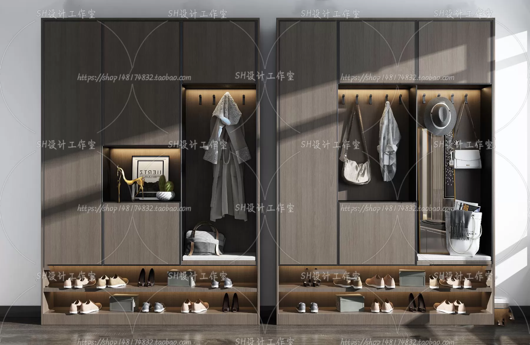 Wardrobe Shoe – Clothes Cabinets – Wardropes – 3D Models – 0275