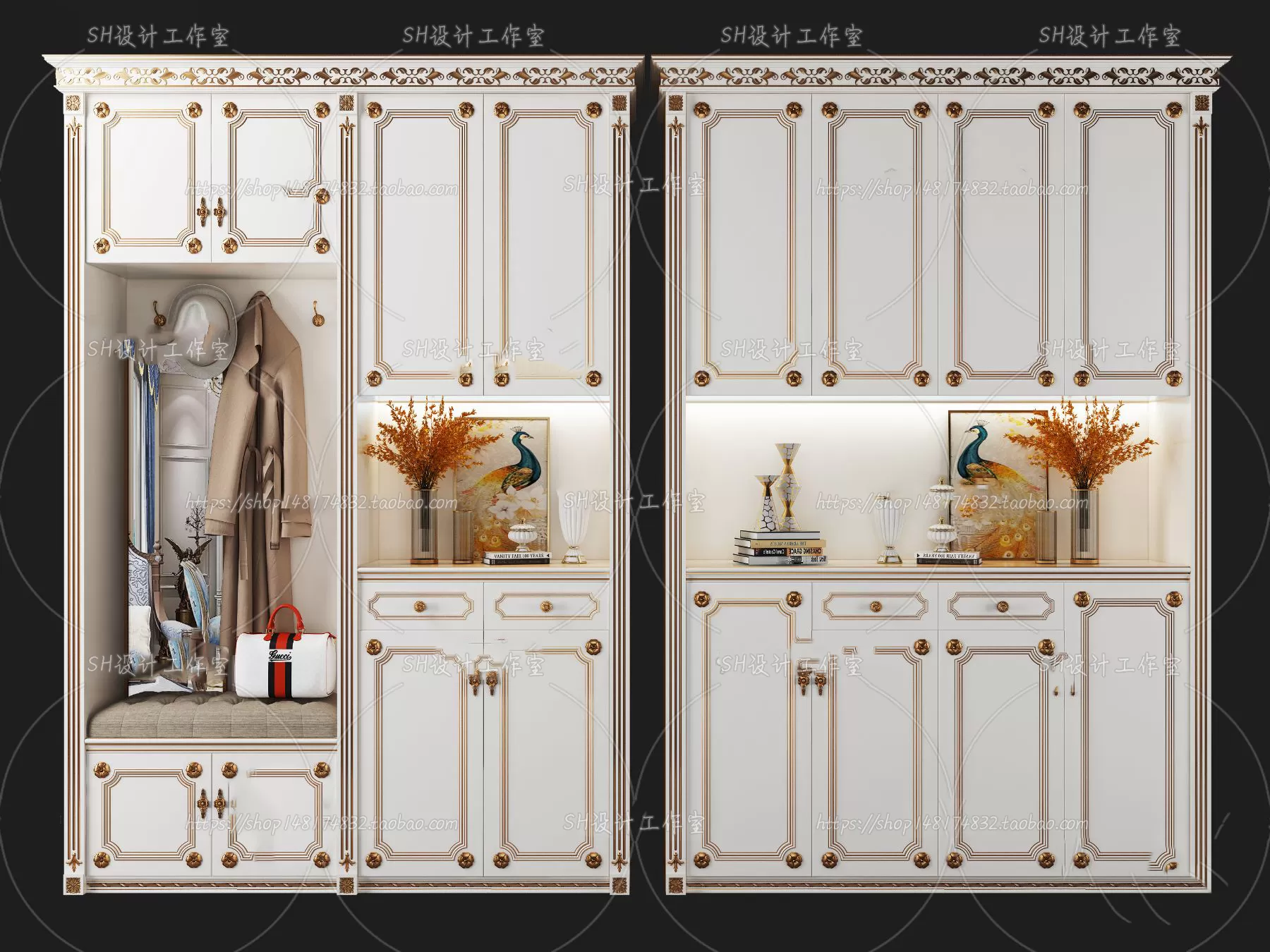 Wardrobe Shoe – Clothes Cabinets – Wardropes – 3D Models – 0287