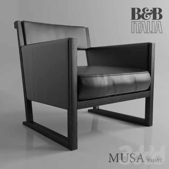 [3DSKY] BB Italia Musa Armchair SM65P SM65T - 207491 | NEW UPDATE 2023