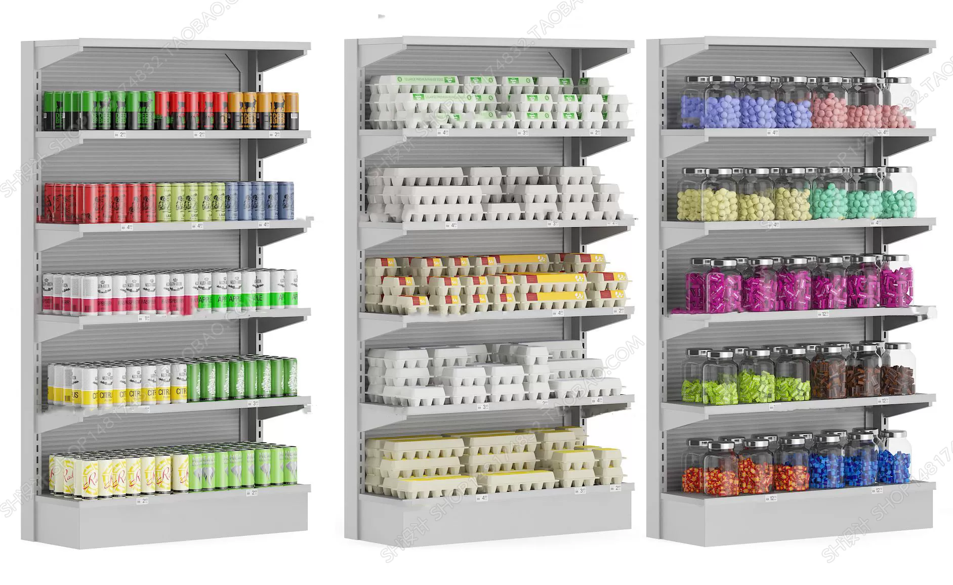 Supermarket Shelf Cabinet – 3D Models – 0012