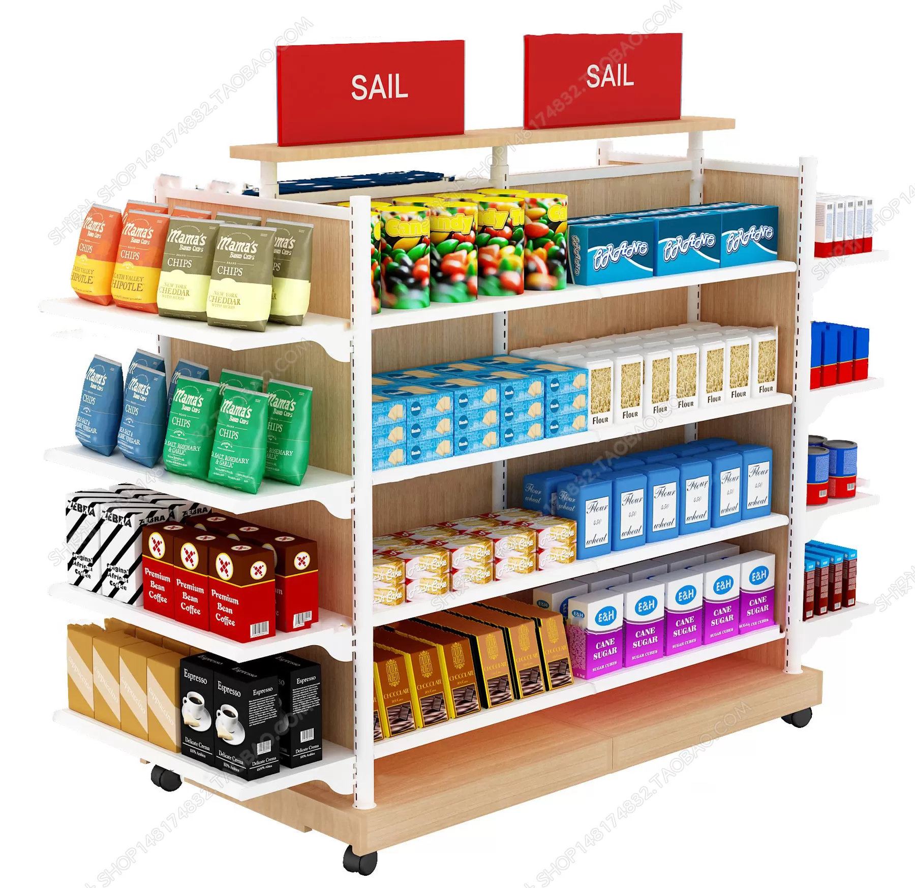 Supermarket Shelf Cabinet – 3D Models – 0014