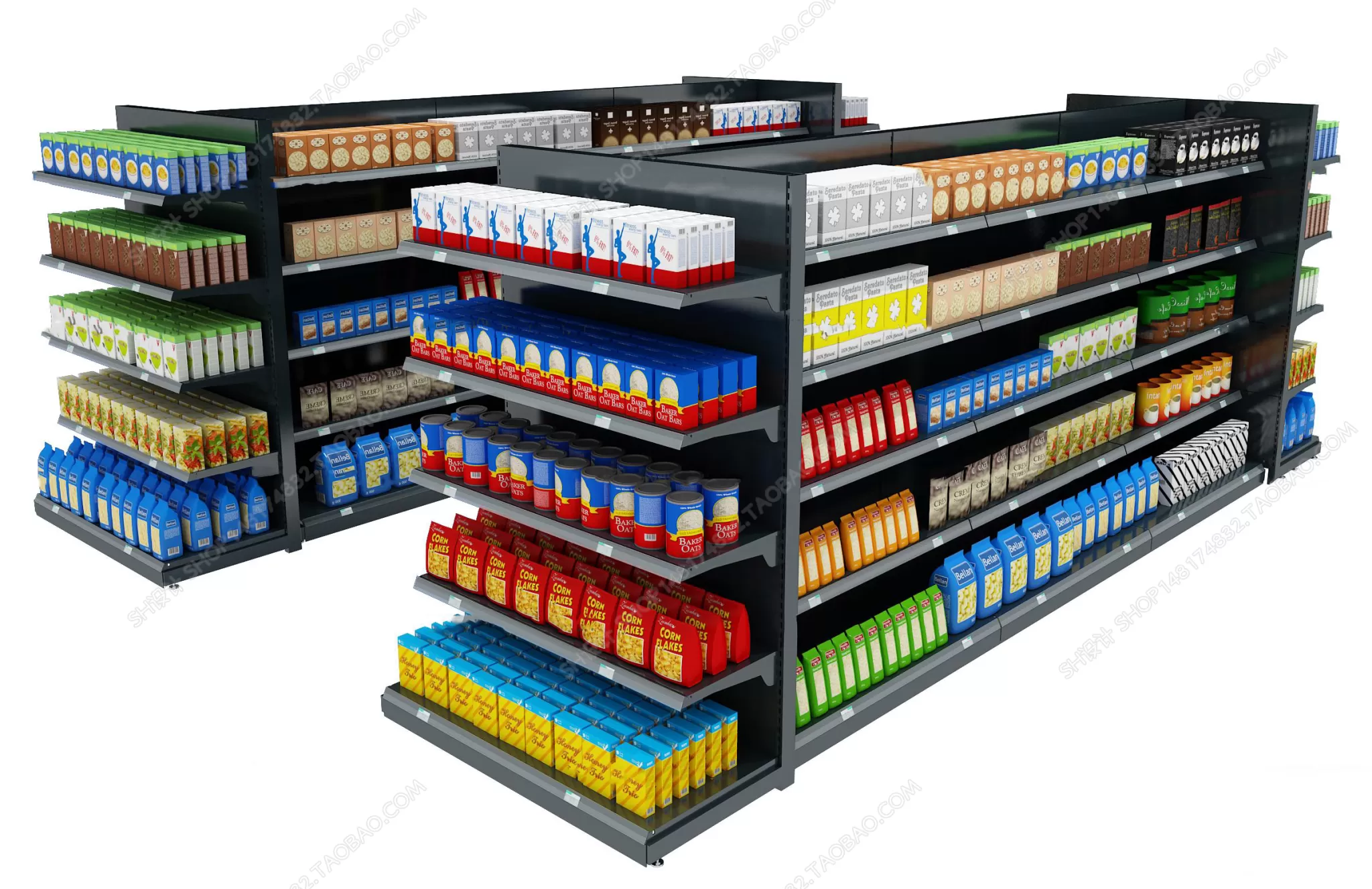 Supermarket Shelf Cabinet – 3D Models – 0019