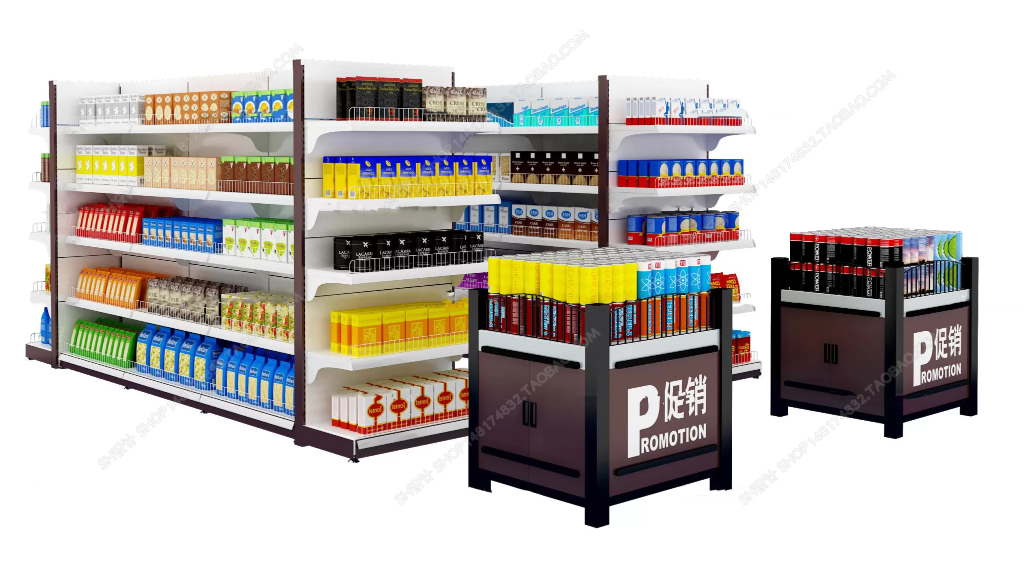 Supermarket Shelf Cabinet – 3D Models – 0020