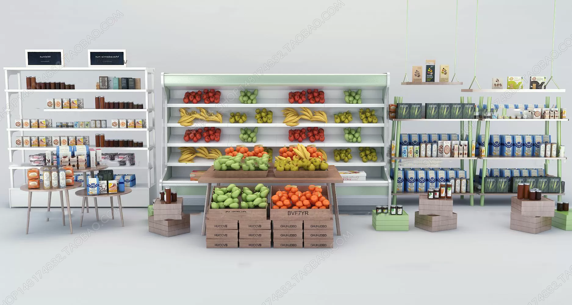 Supermarket Shelf Cabinet – 3D Models – 0021