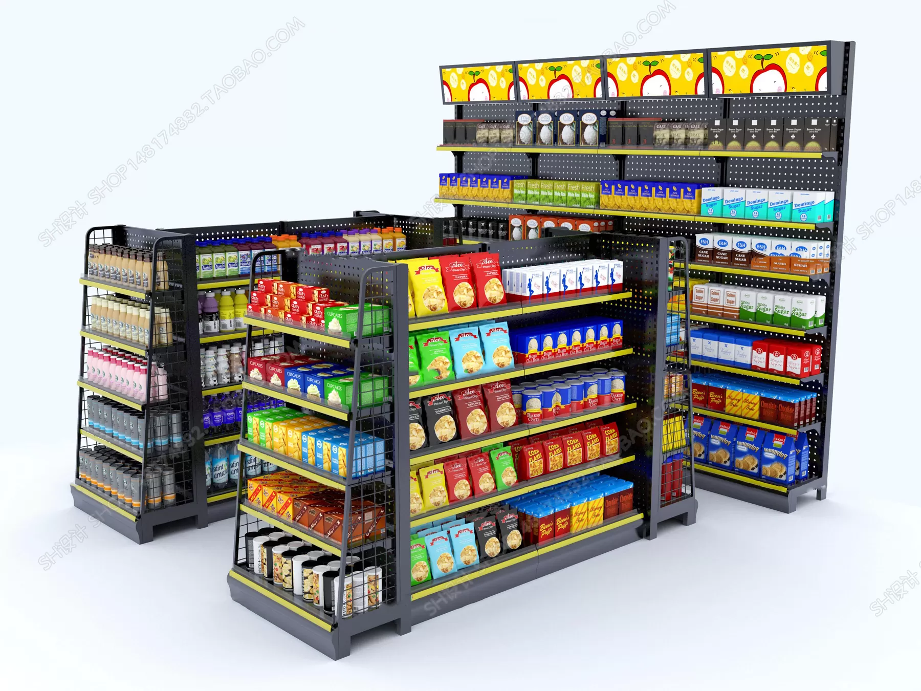 Supermarket Shelf Cabinet – 3D Models – 0029