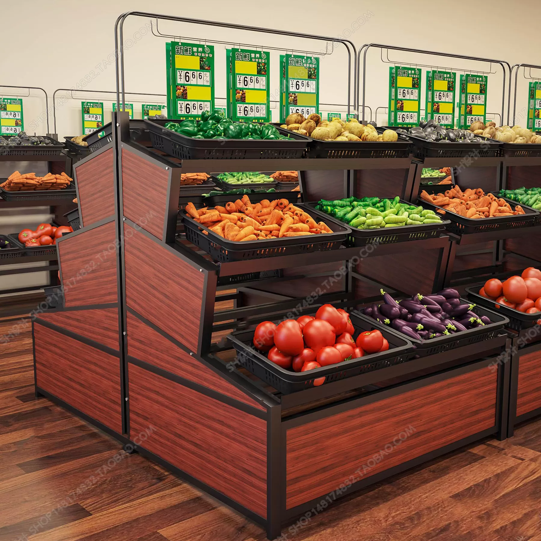 Supermarket Shelf Cabinet – 3D Models – 0032