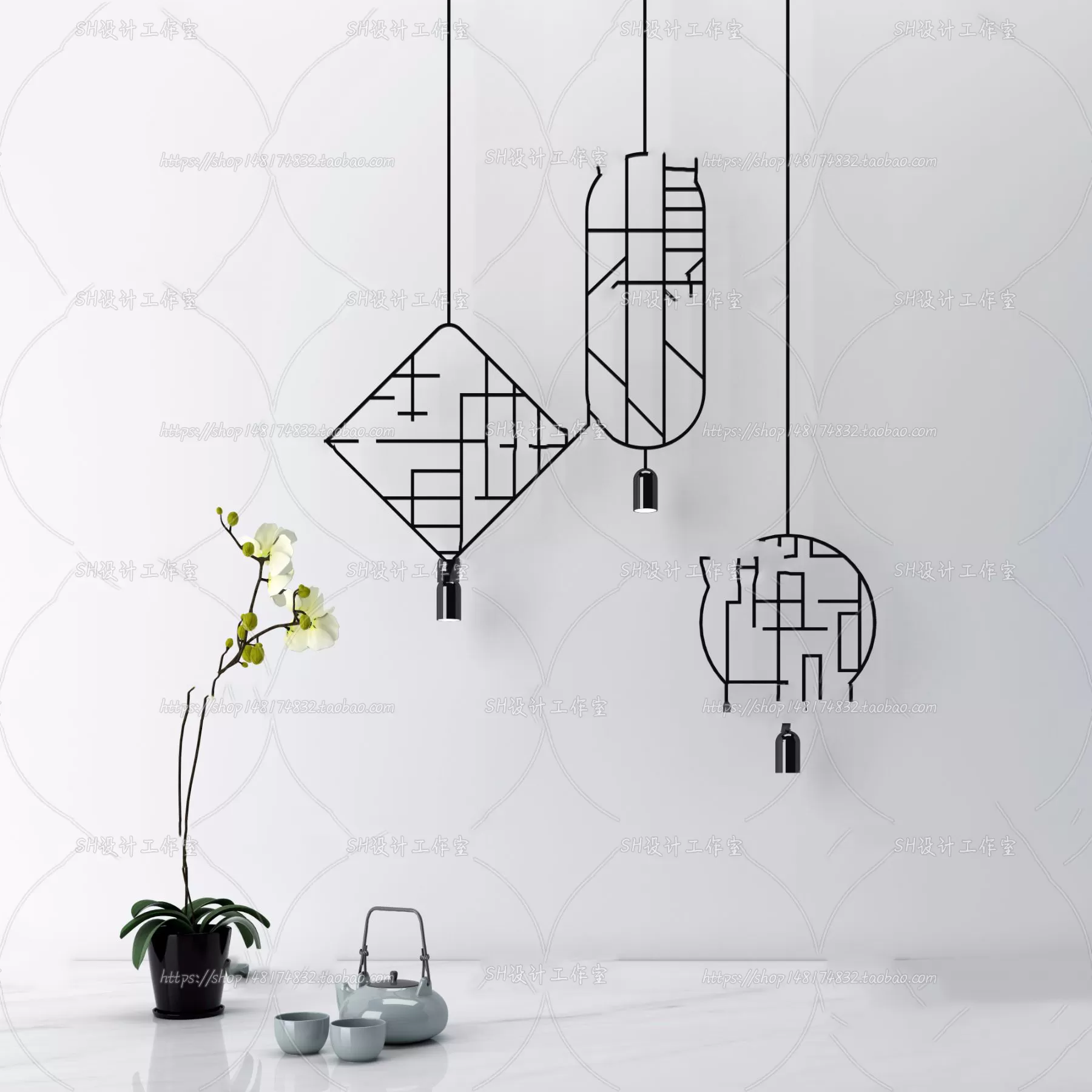 Lights – Chandelier 3D Models – 0076