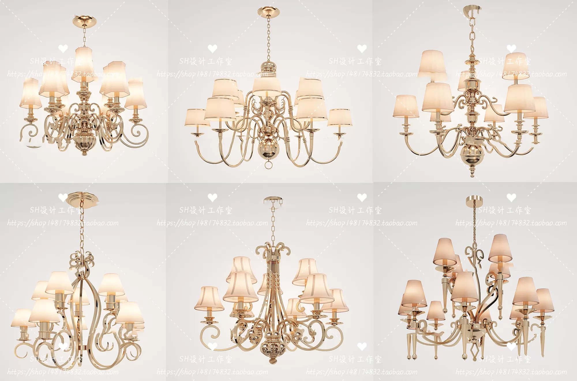 Lights – Chandelier 3D Models – 0089