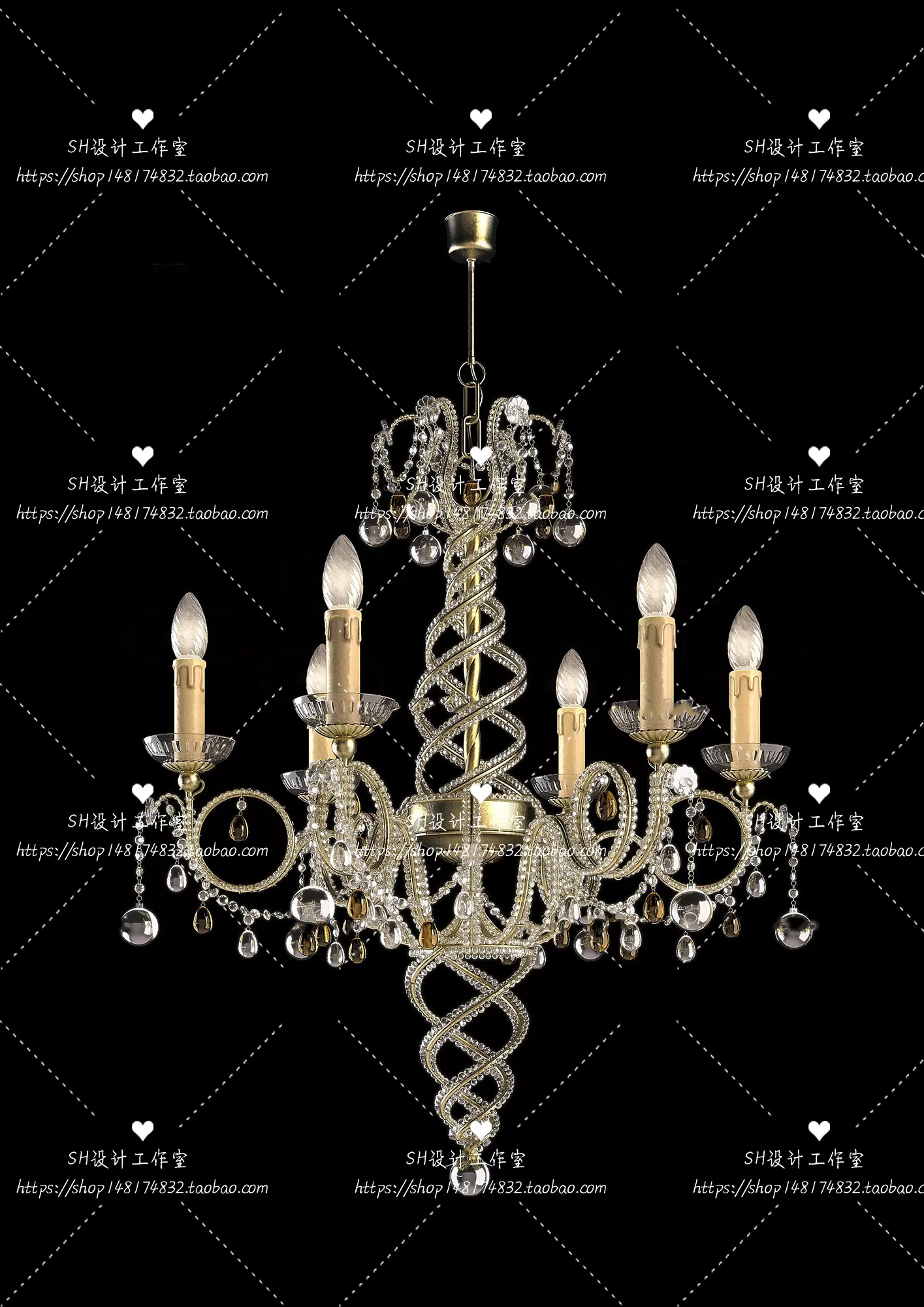 Lights – Chandelier 3D Models – 0094