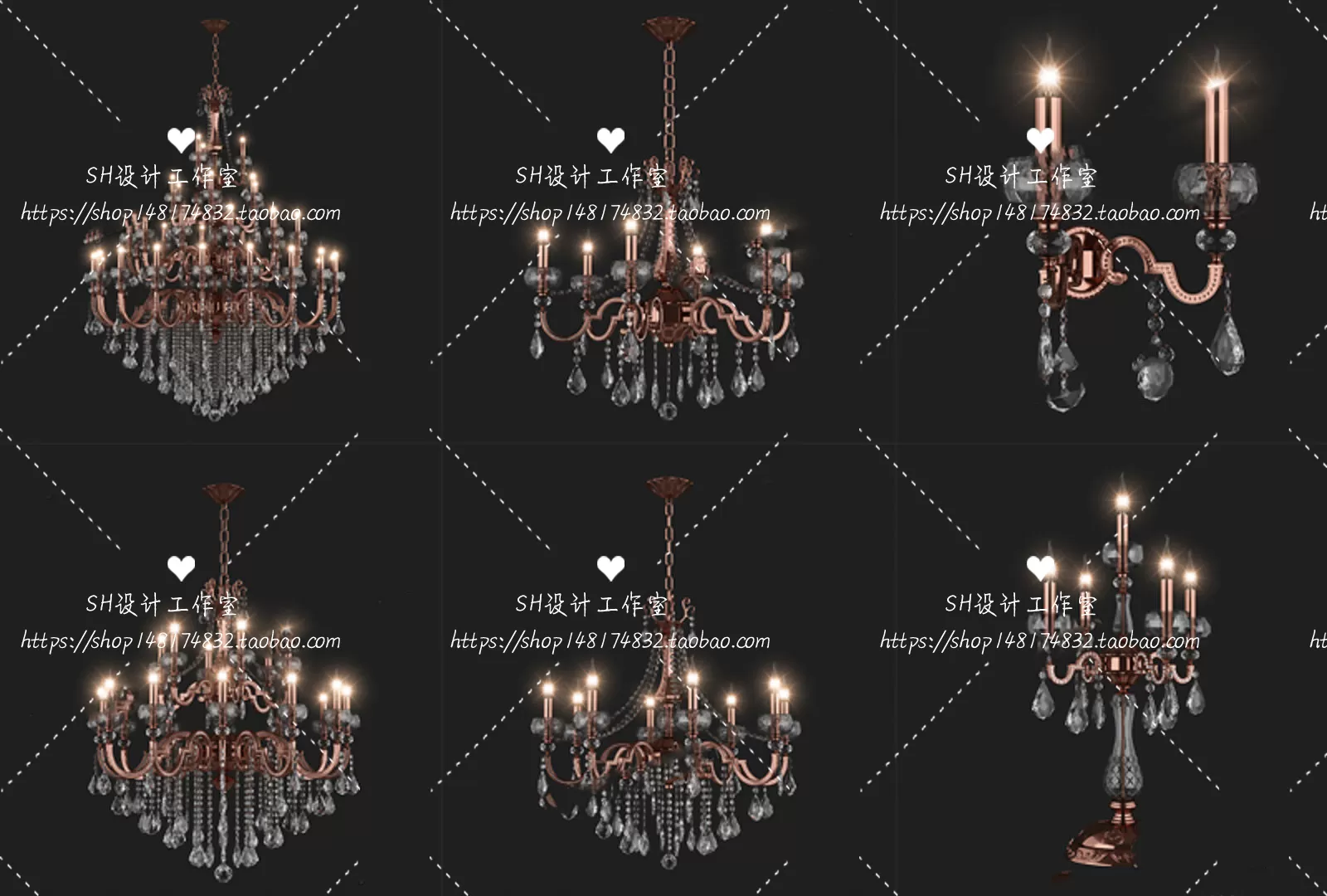Lights – Chandelier 3D Models – 0099