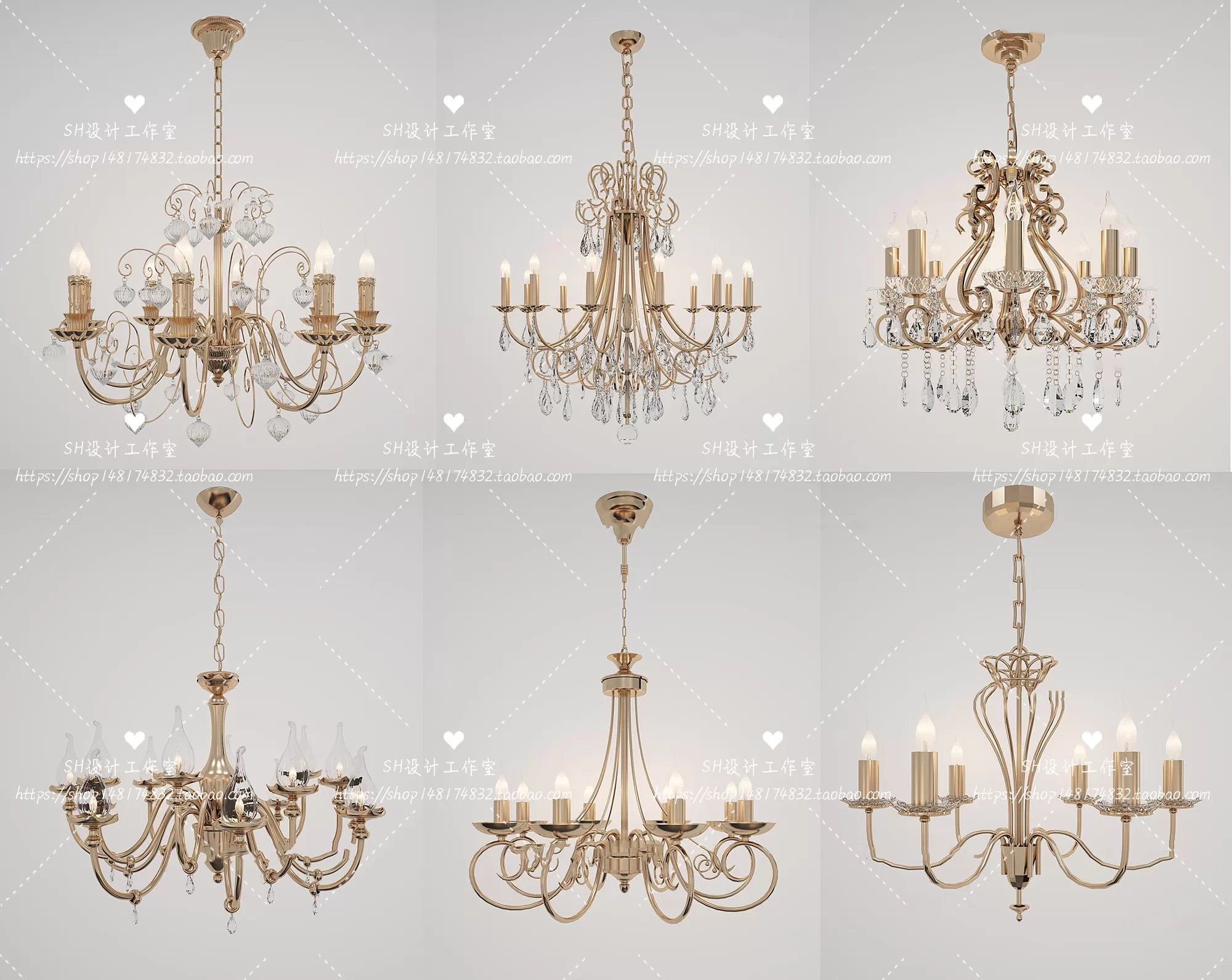 Lights – Chandelier 3D Models – 0101