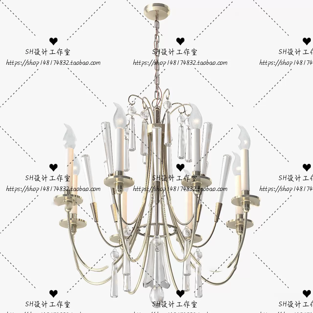 Lights – Chandelier 3D Models – 0102