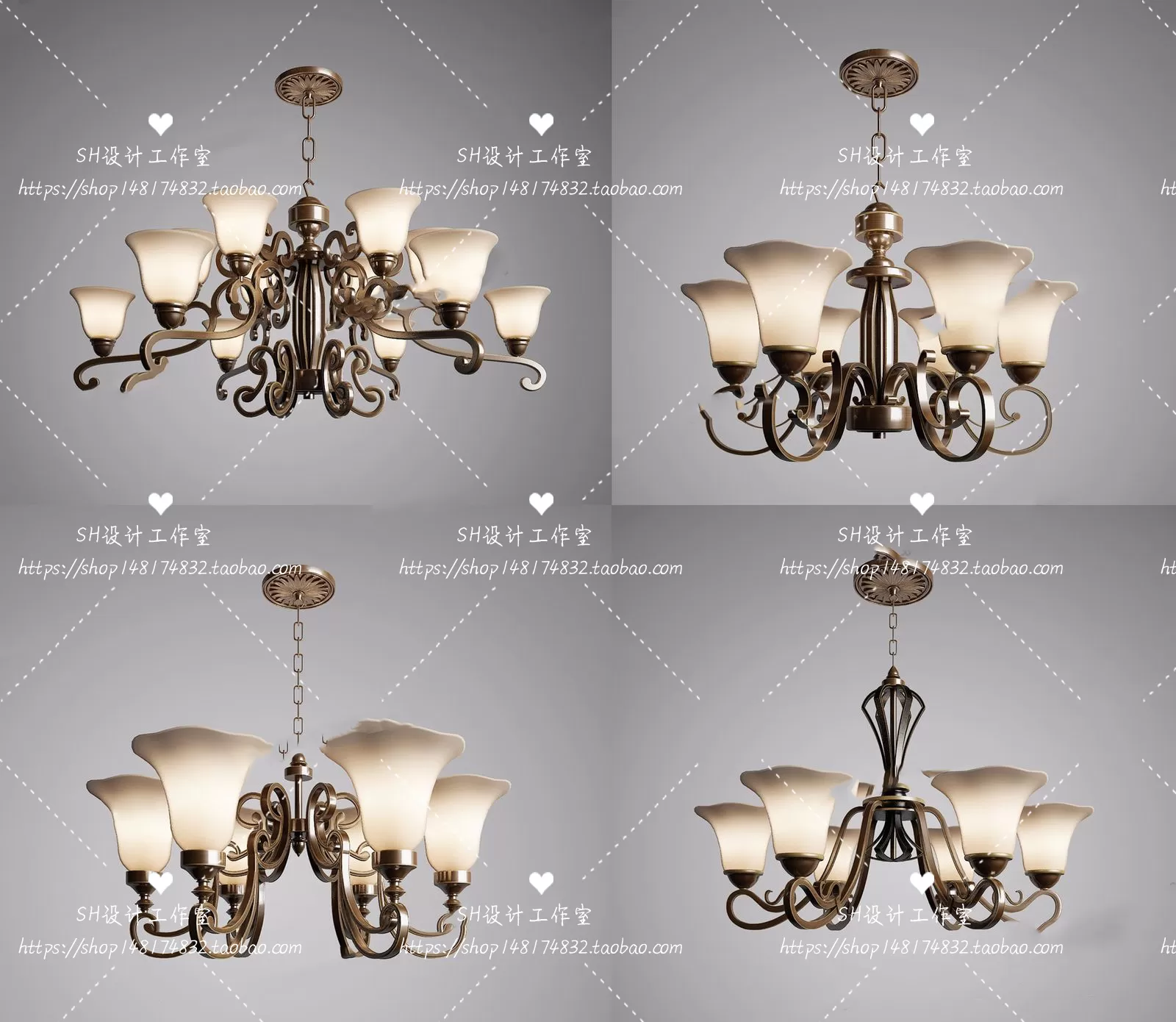 Lights – Chandelier 3D Models – 0104