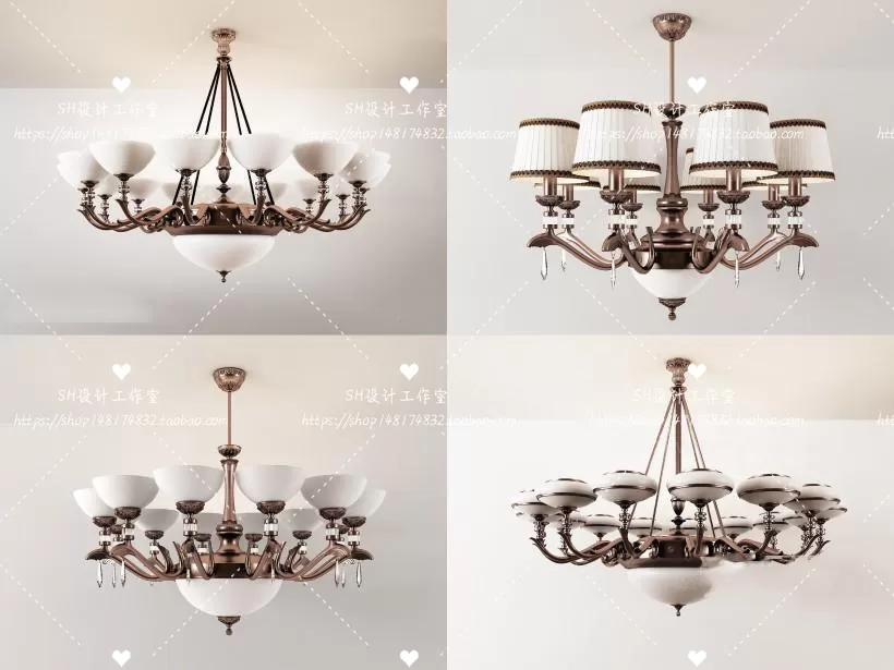 Lights – Chandelier 3D Models – 0106
