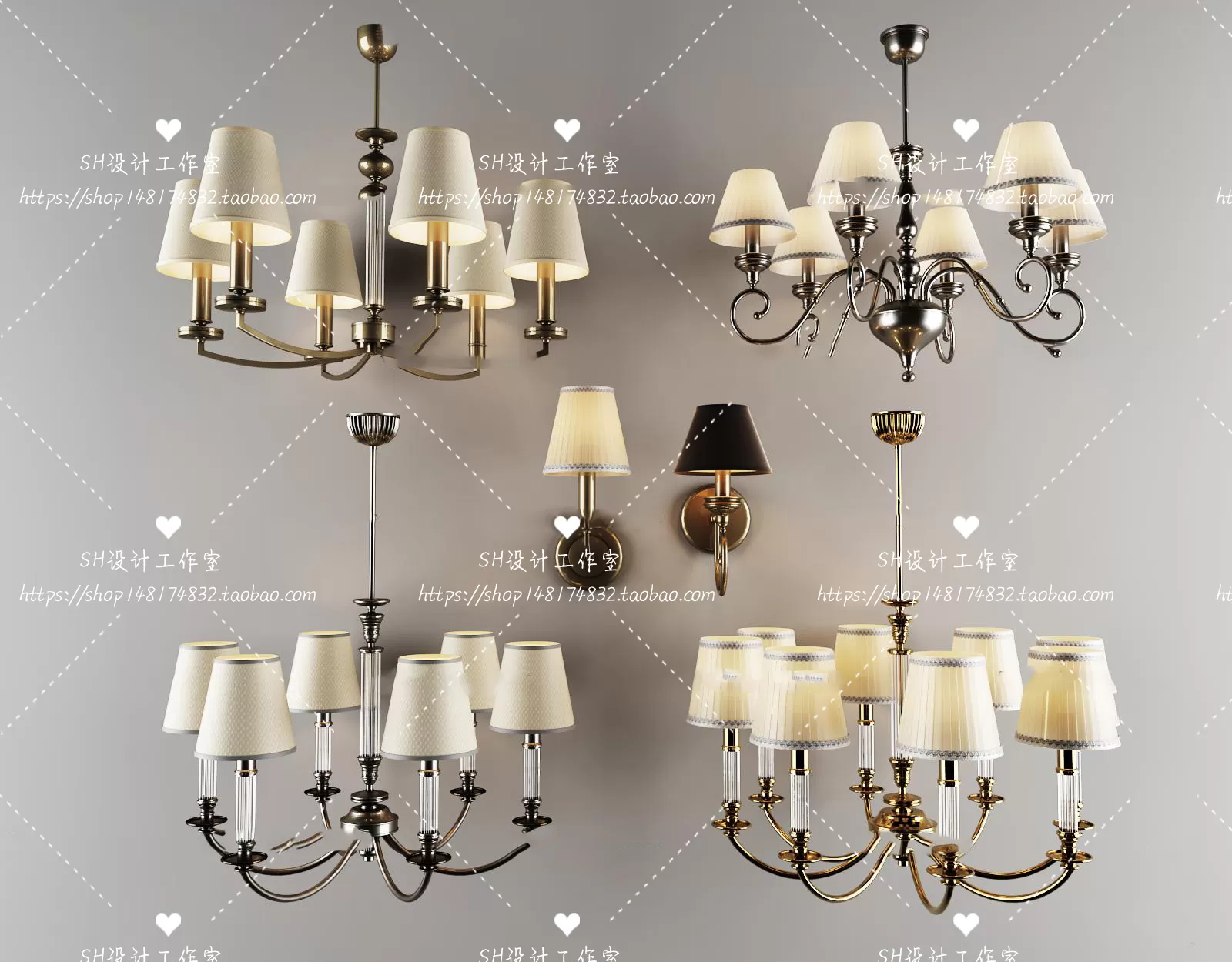 Lights – Chandelier 3D Models – 0107