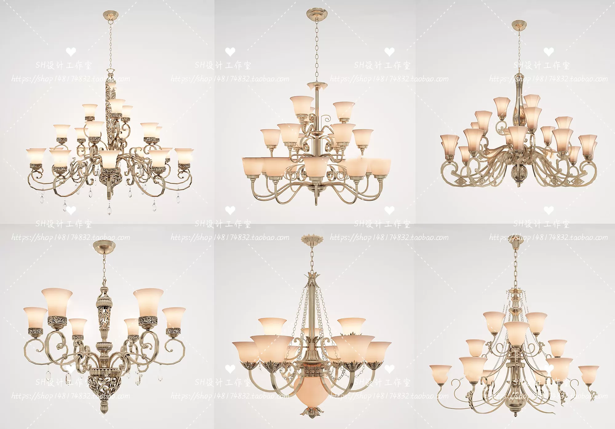 Lights – Chandelier 3D Models – 0112