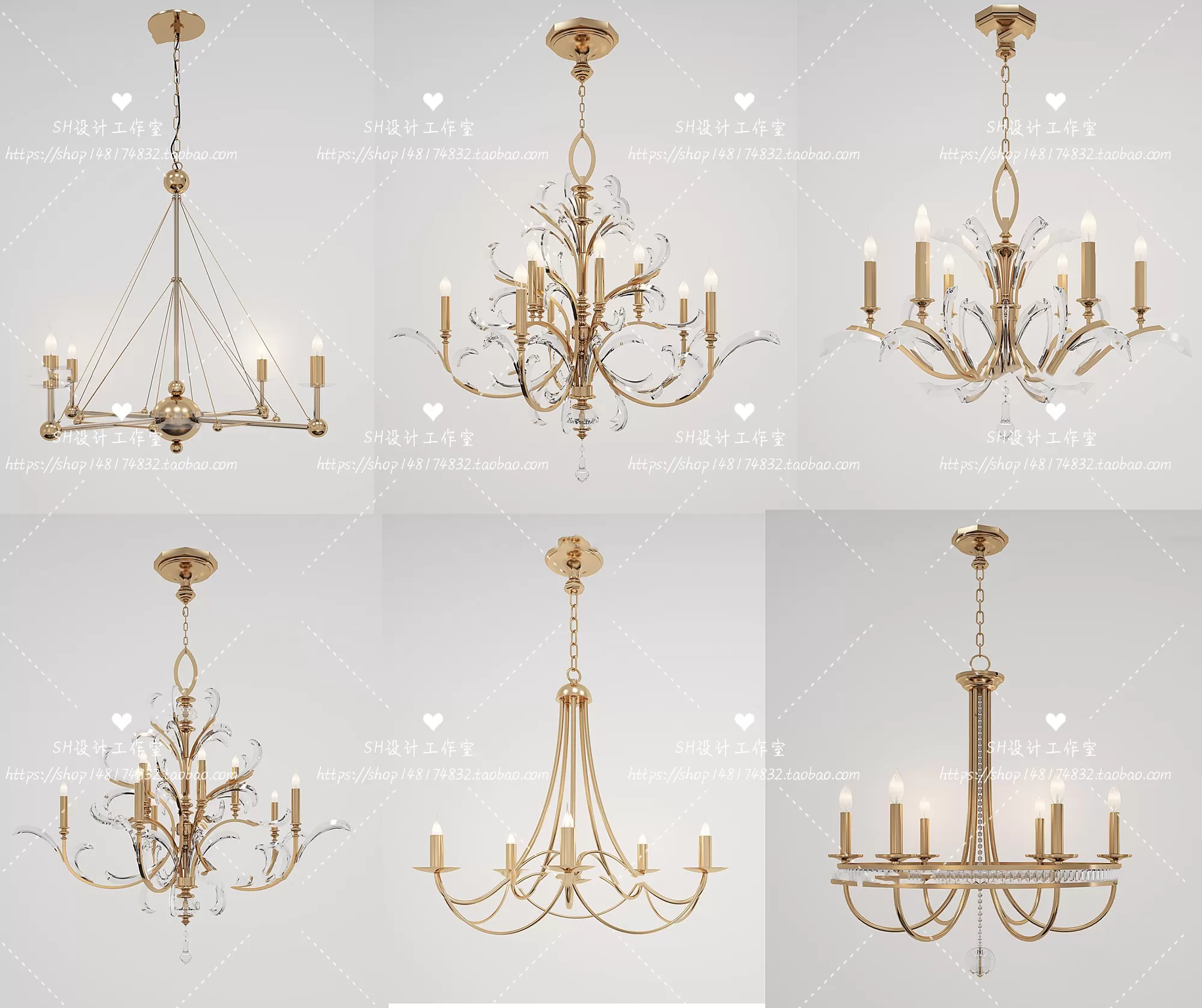 Lights – Chandelier 3D Models – 0125