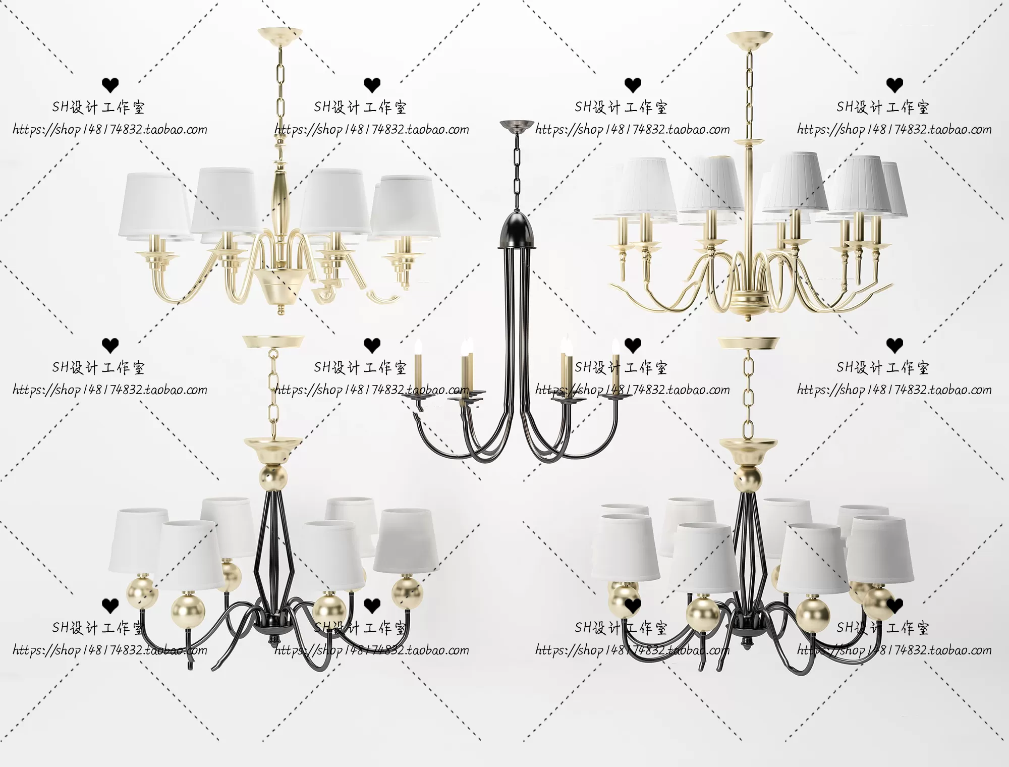 Lights – Chandelier 3D Models – 0126
