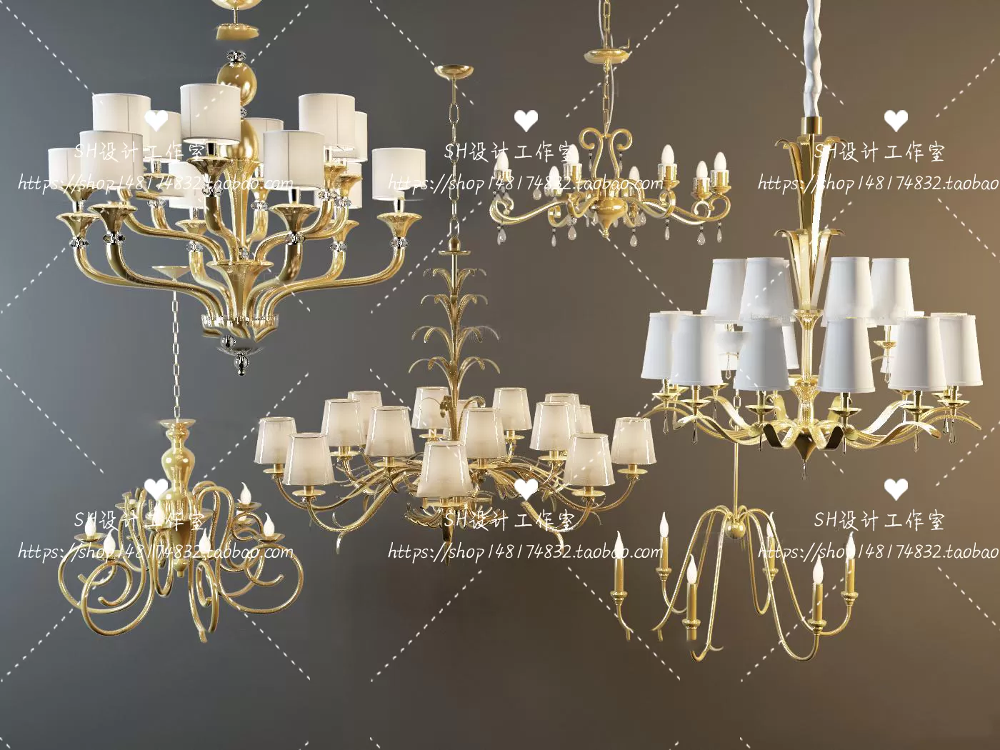 Lights – Chandelier 3D Models – 0128