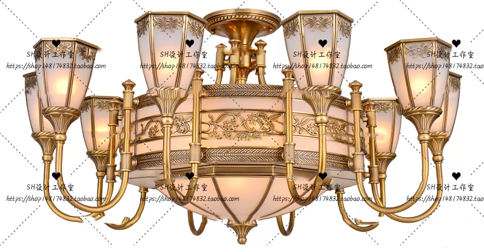 Lights – Chandelier 3D Models – 0129