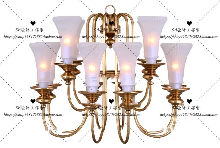 Lights – Chandelier 3D Models – 0133