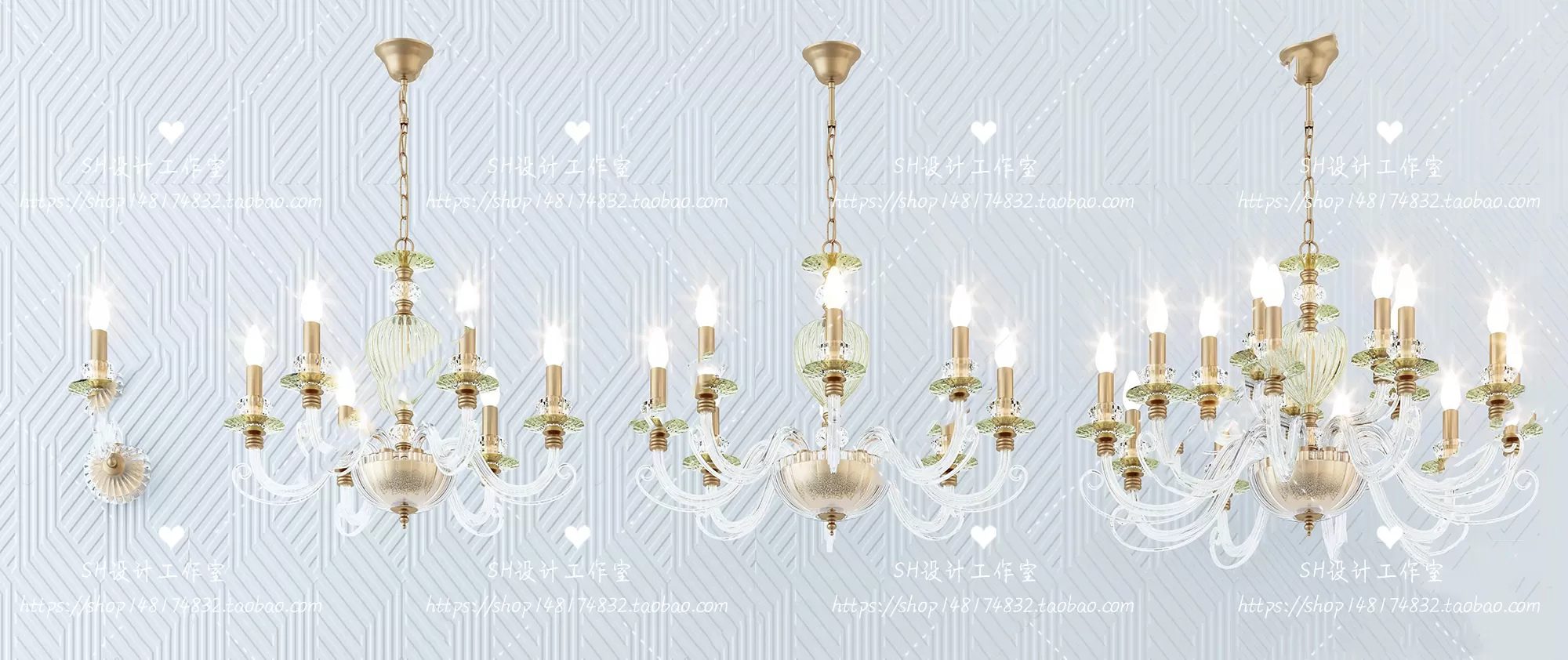 Lights – Chandelier 3D Models – 0135