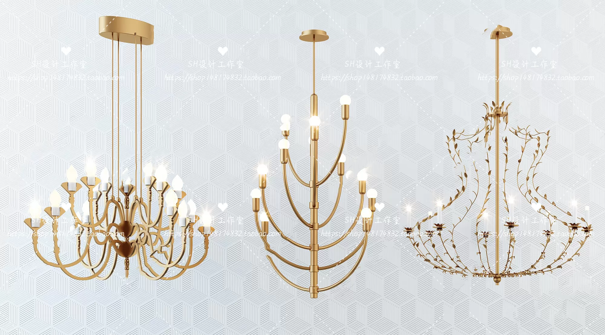 Lights – Chandelier 3D Models – 0139