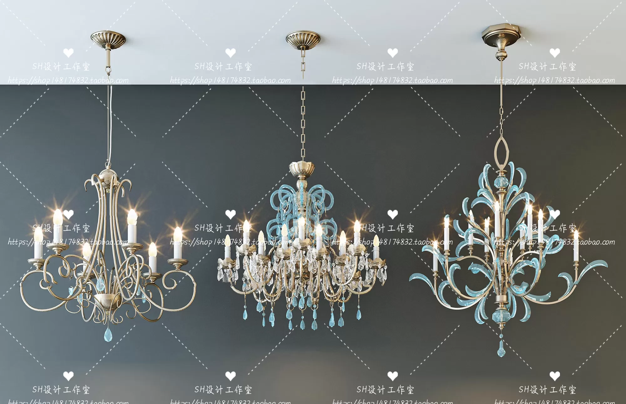 Lights – Chandelier 3D Models – 0142