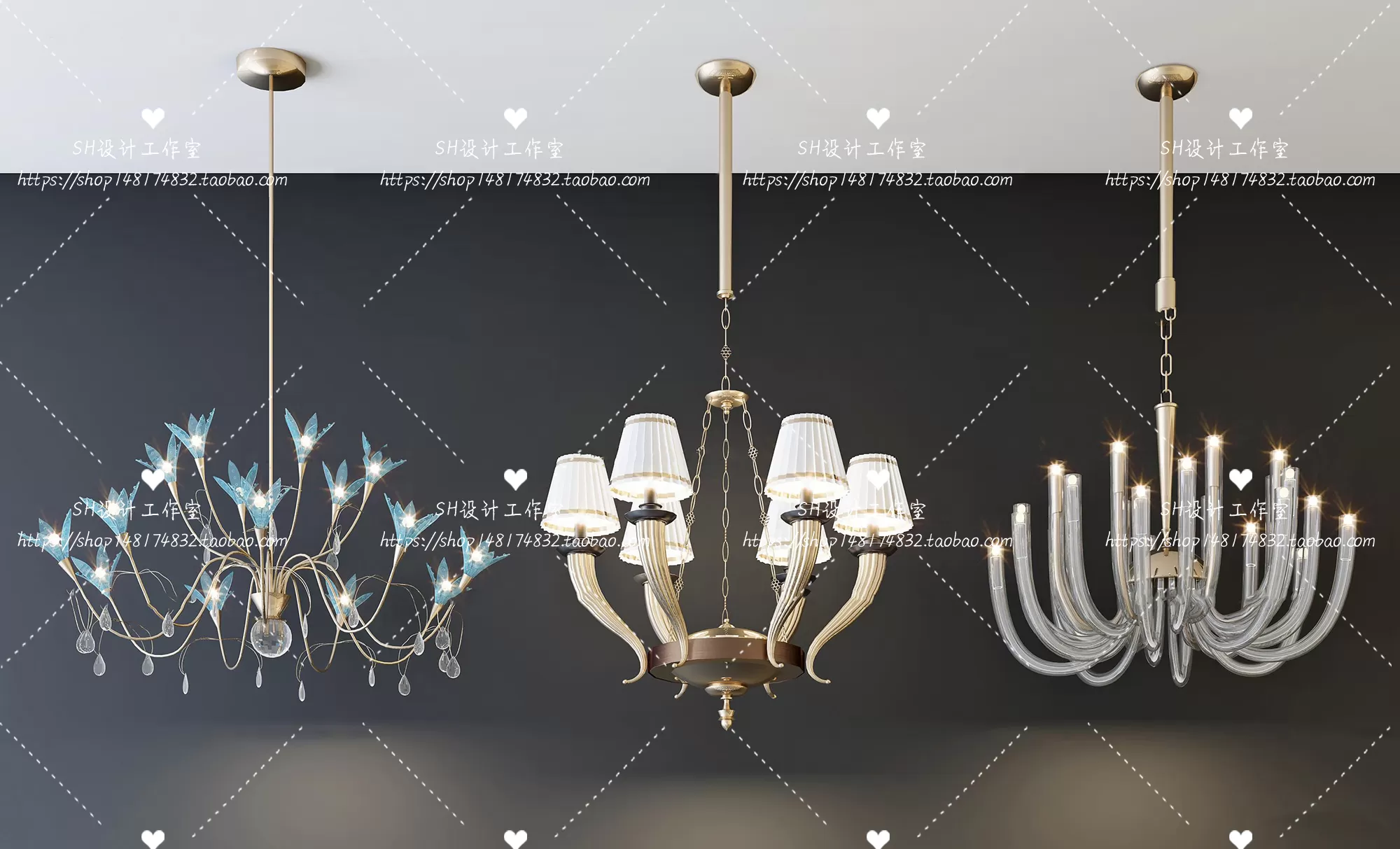 Lights – Chandelier 3D Models – 0144
