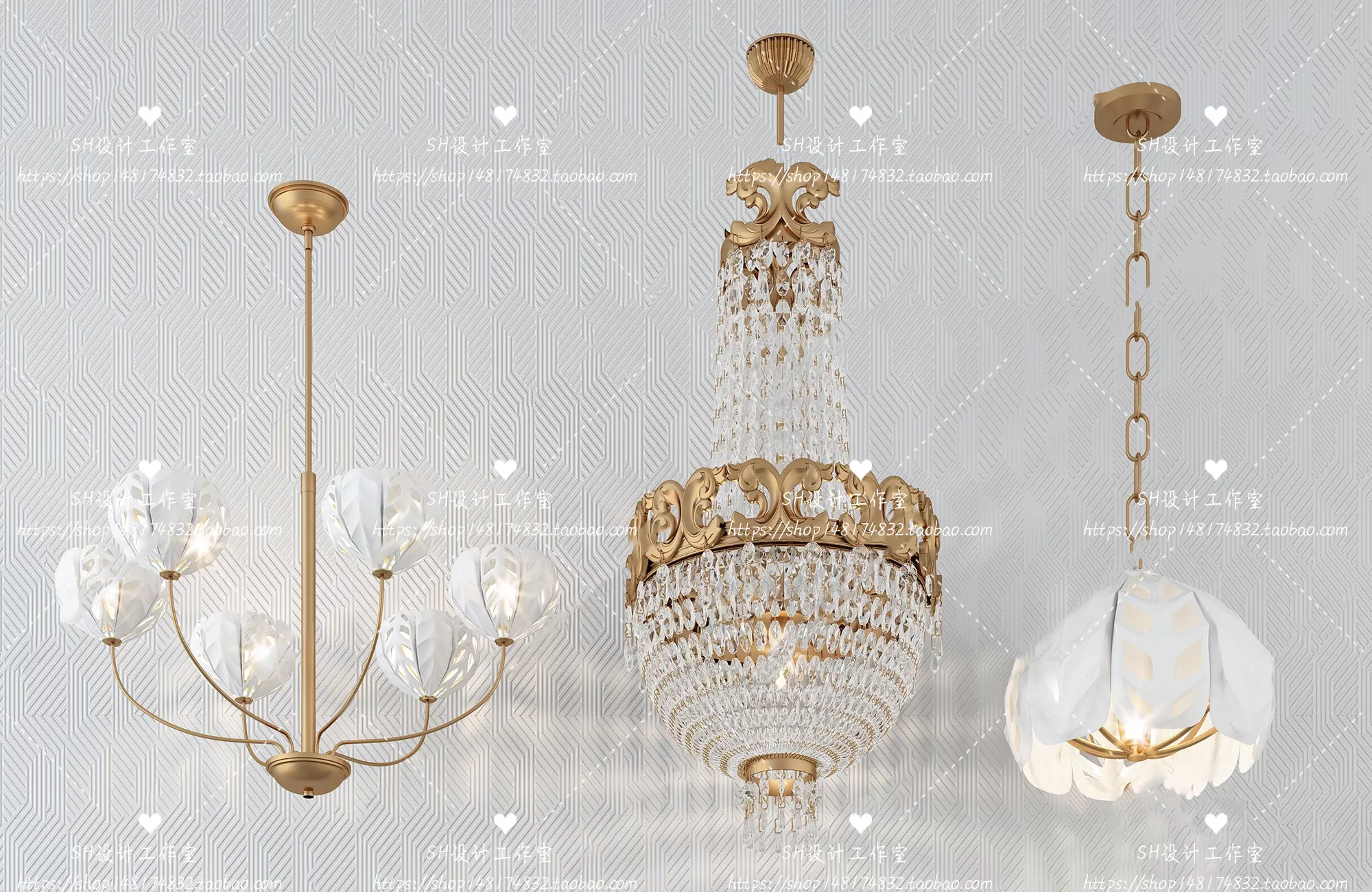 Lights – Chandelier 3D Models – 0148