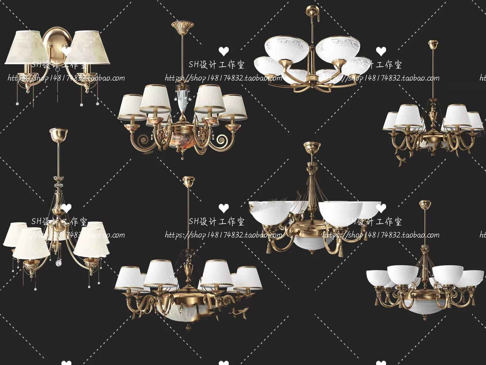 Lights – Chandelier 3D Models – 0151