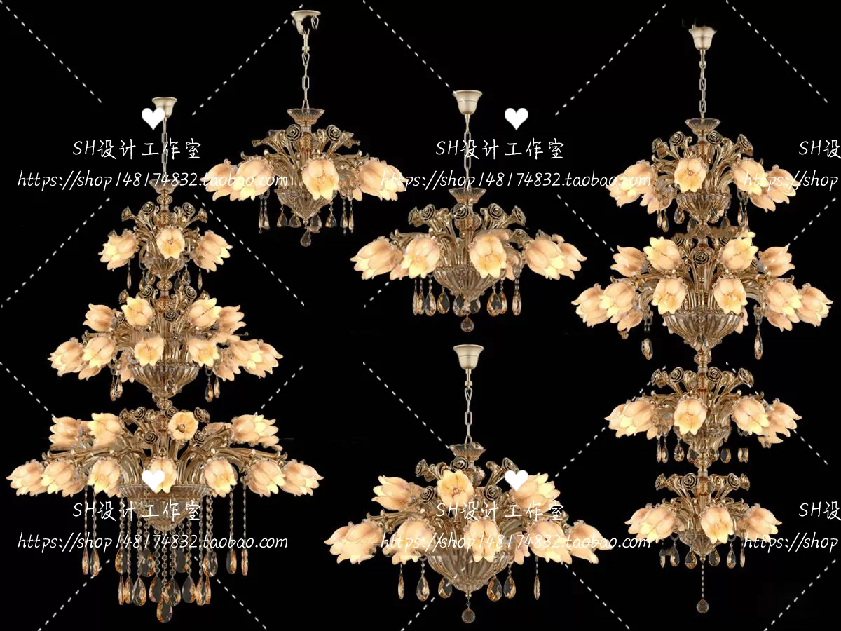 Lights – Chandelier 3D Models – 0157