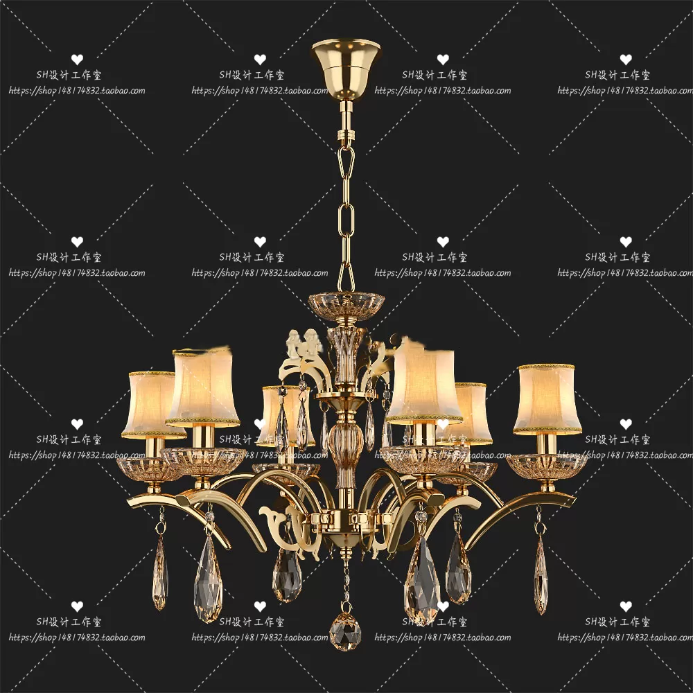 Lights – Chandelier 3D Models – 0163