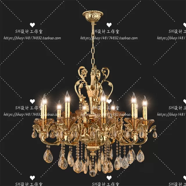 Lights – Chandelier 3D Models – 0164