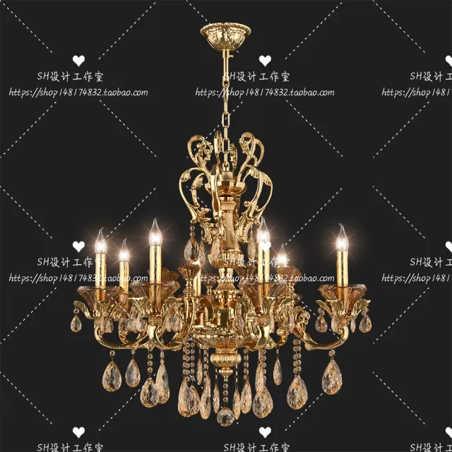 Lights – Chandelier 3D Models – 0165