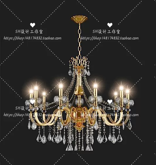 Lights – Chandelier 3D Models – 0169