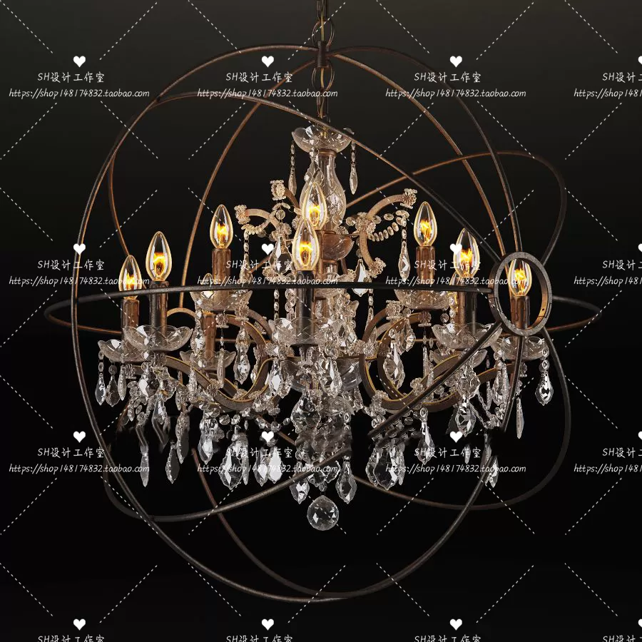 Lights – Chandelier 3D Models – 0170
