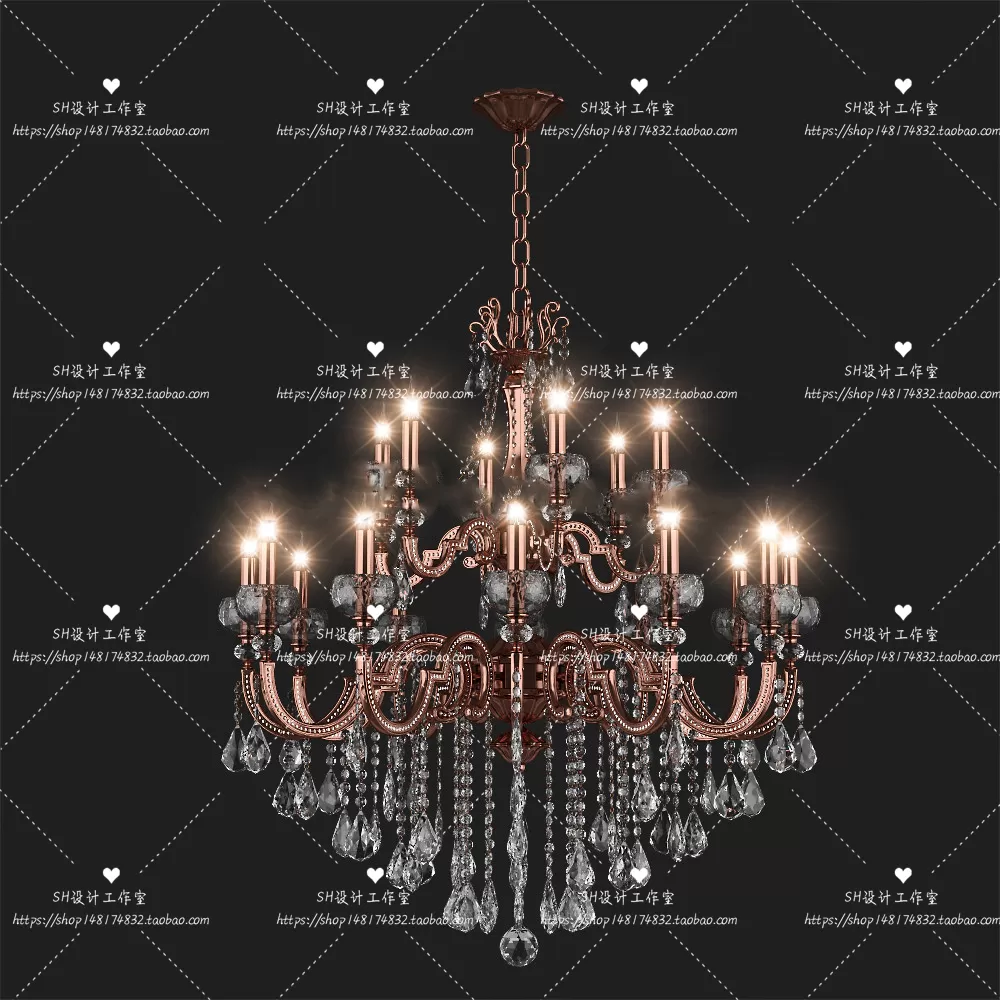 Lights – Chandelier 3D Models – 0171