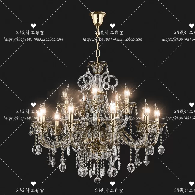 Lights – Chandelier 3D Models – 0173