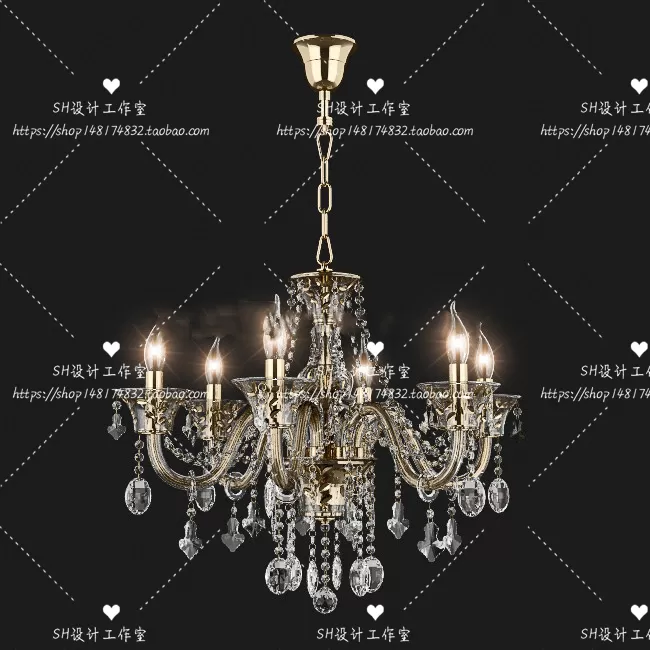 Lights – Chandelier 3D Models – 0174