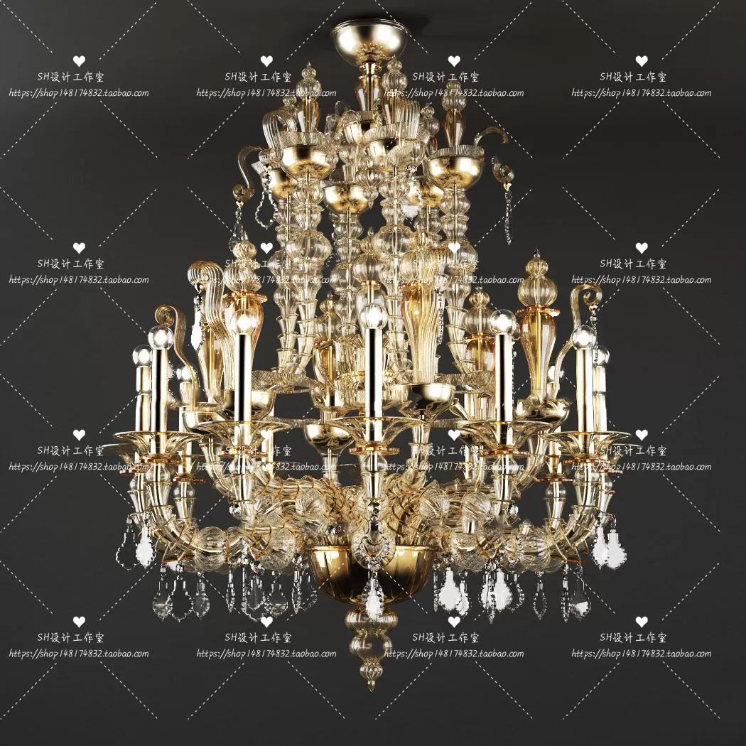 Lights – Chandelier 3D Models – 0176
