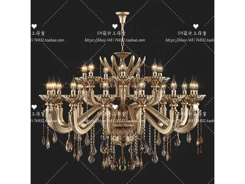 Lights – Chandelier 3D Models – 0177