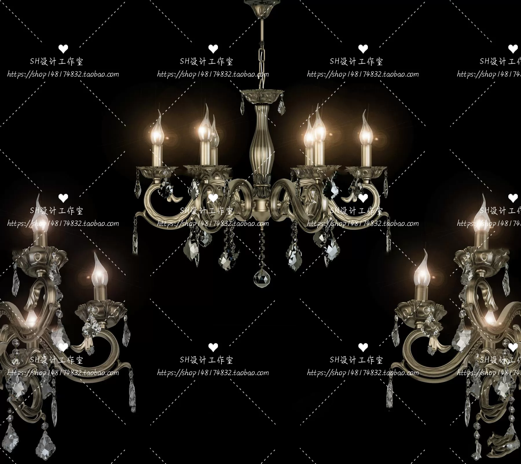 Lights – Chandelier 3D Models – 0183