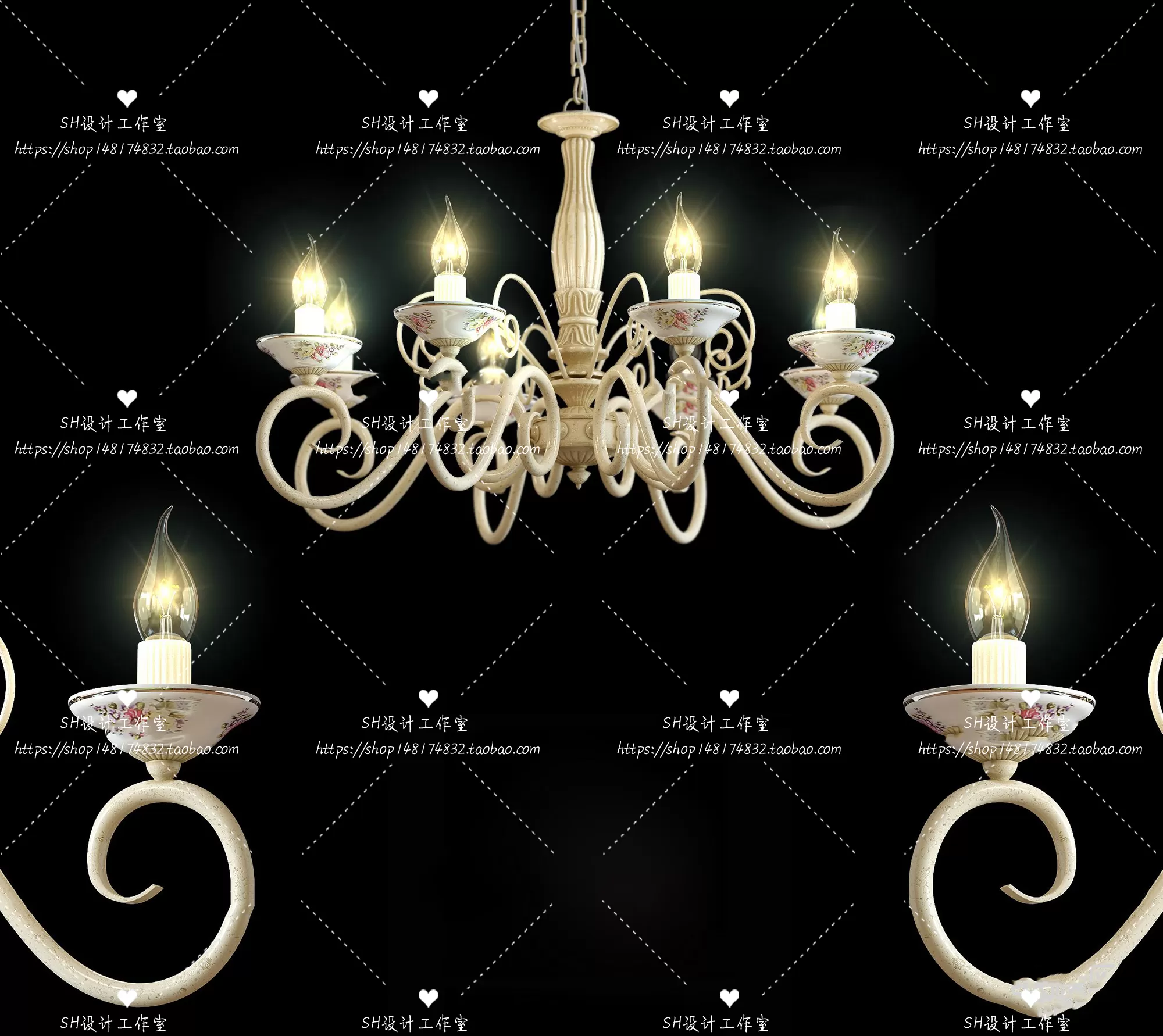 Lights – Chandelier 3D Models – 0184