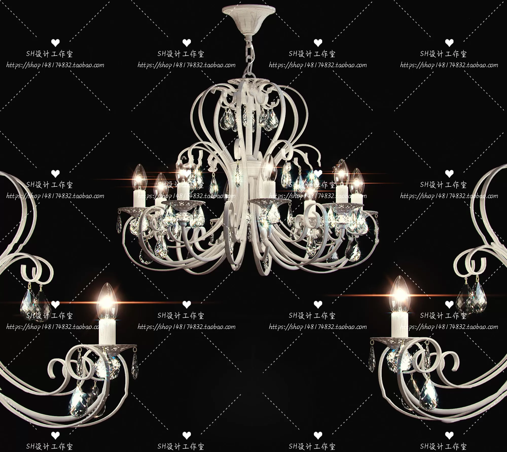 Lights – Chandelier 3D Models – 0185