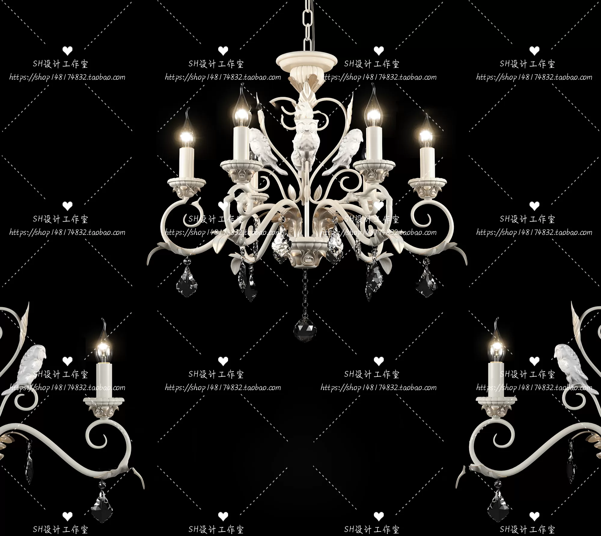 Lights – Chandelier 3D Models – 0186