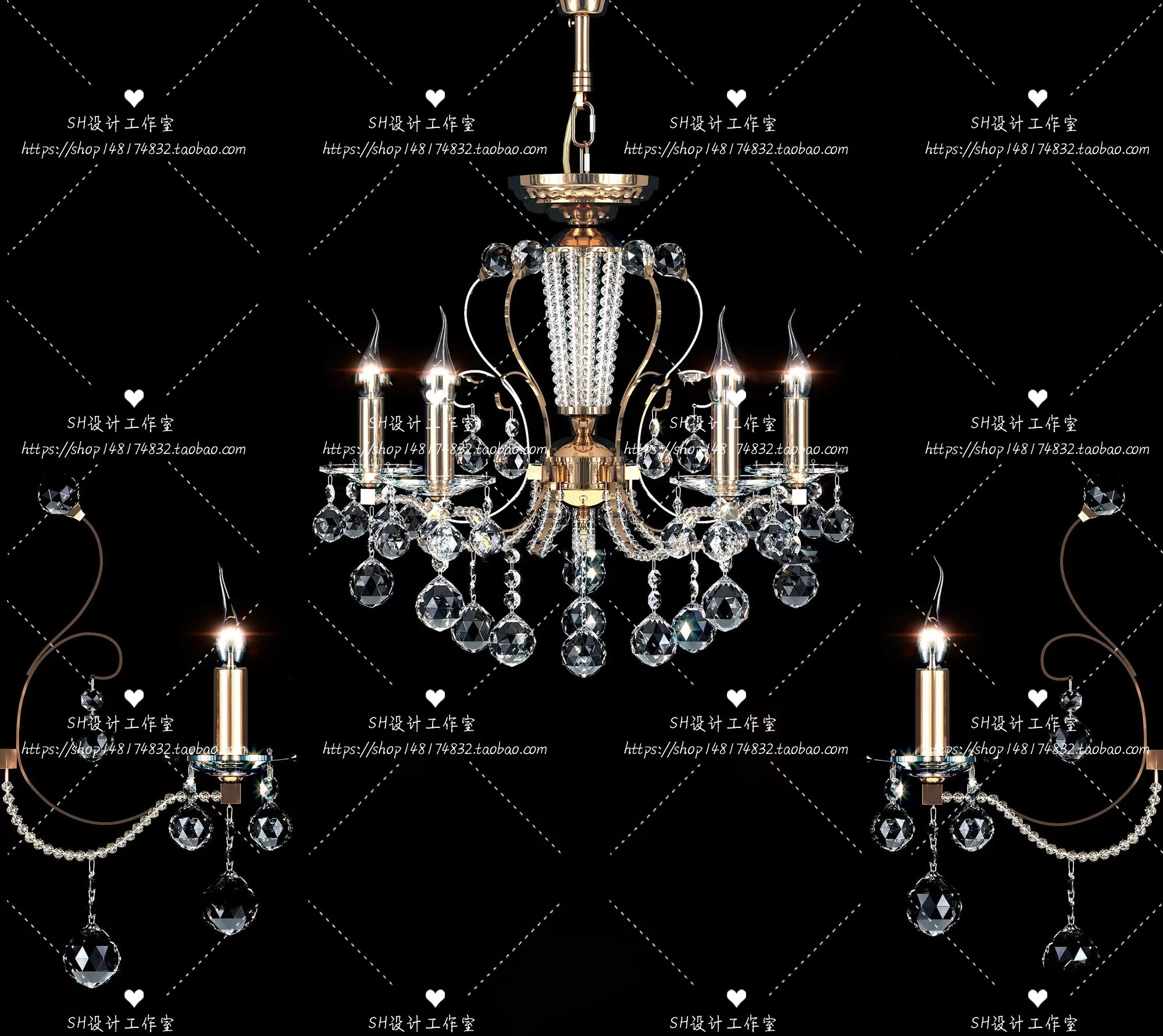 Lights – Chandelier 3D Models – 0188