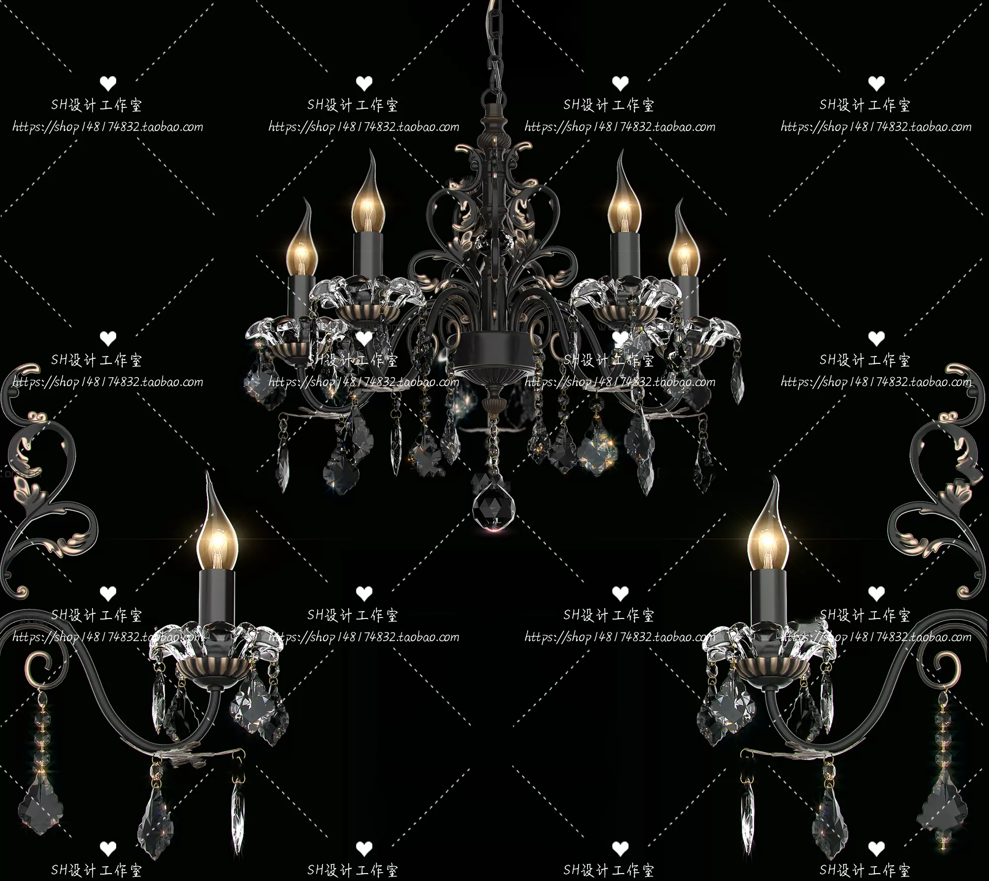 Lights – Chandelier 3D Models – 0193