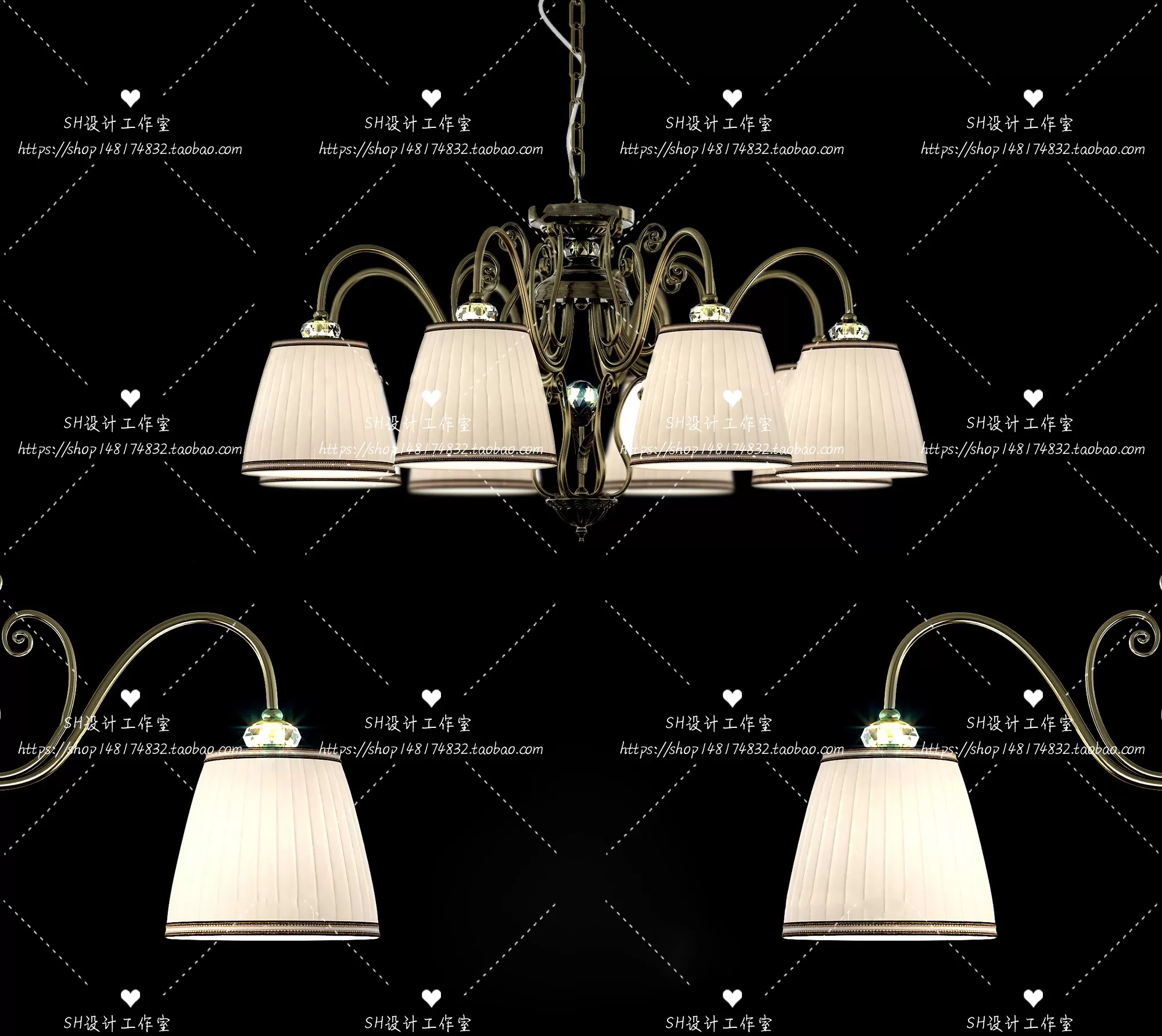 Lights – Chandelier 3D Models – 0195