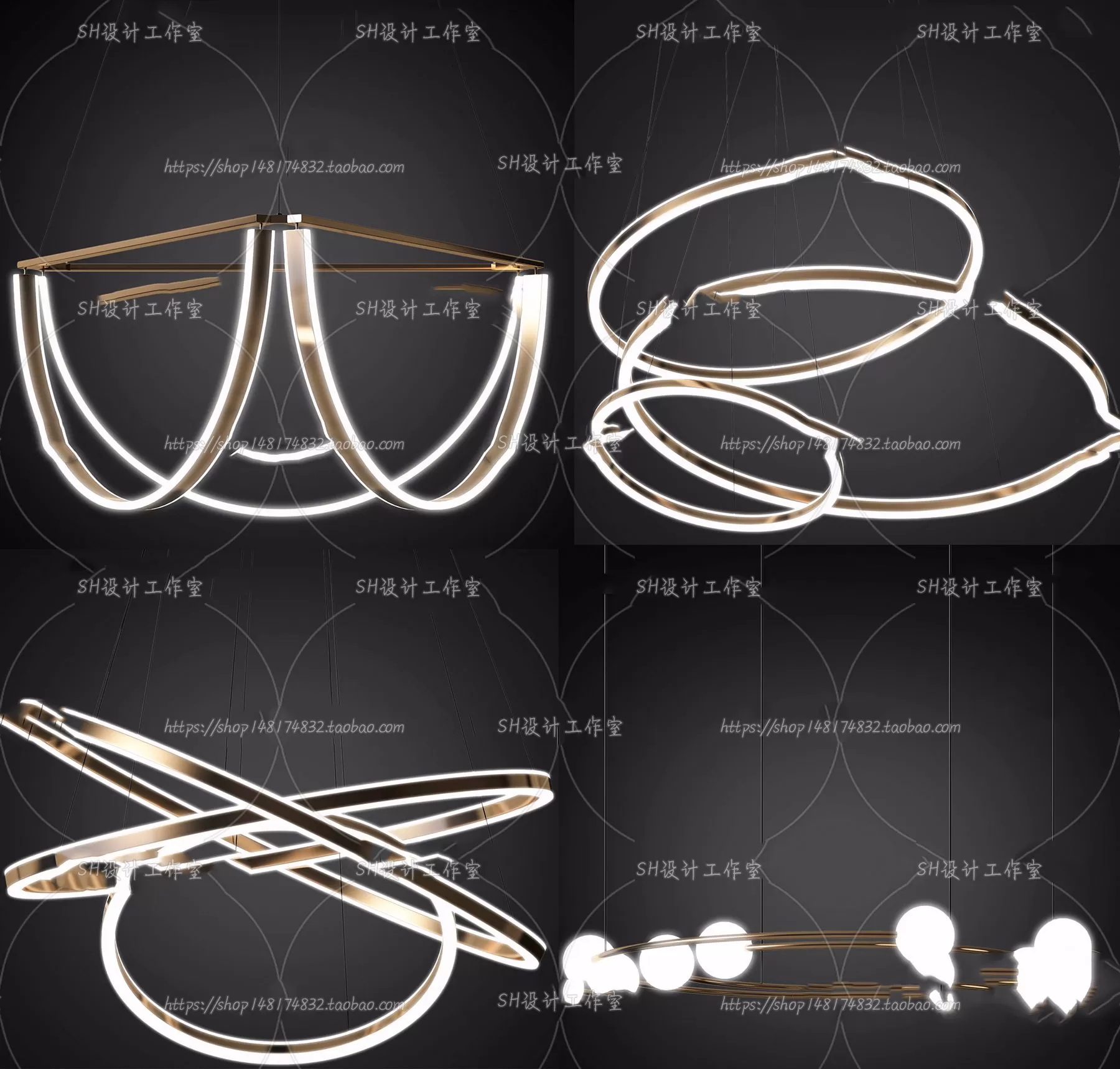 Lights – Chandelier 3D Models – 0211